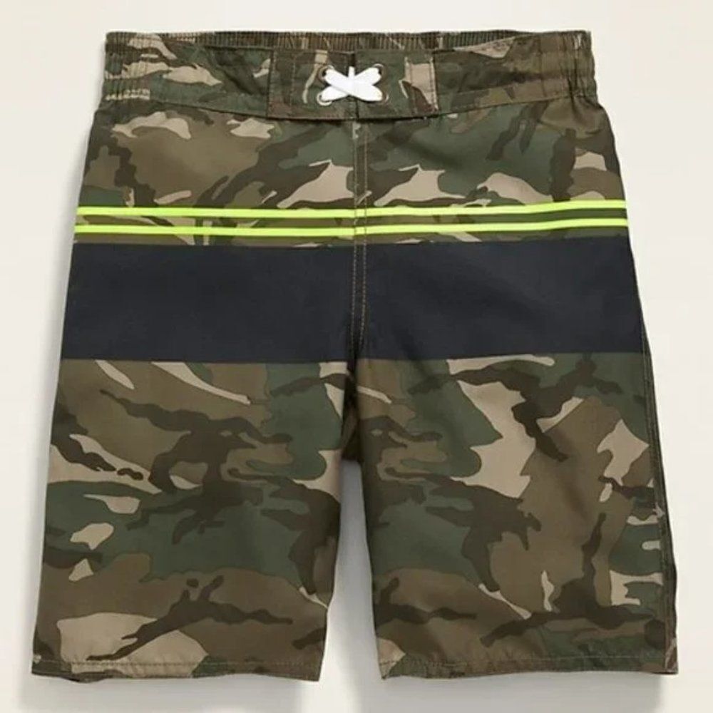Old Navy Boys Camouflage Patterned Board Shorts Swim Trunk Size XL